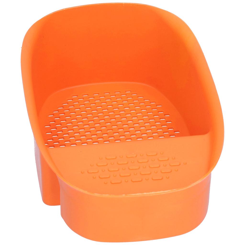 Sink Drain Rack Multifunctional Fruit Vegetable Drainer Leftovers Filter for Kitchen UseOrange