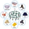 Steel Clothes Drying Hanger Windproof Clothing Rack Clips Sock Towel Bra Laundry Fine Airer Hanger Underwear Socks Holder