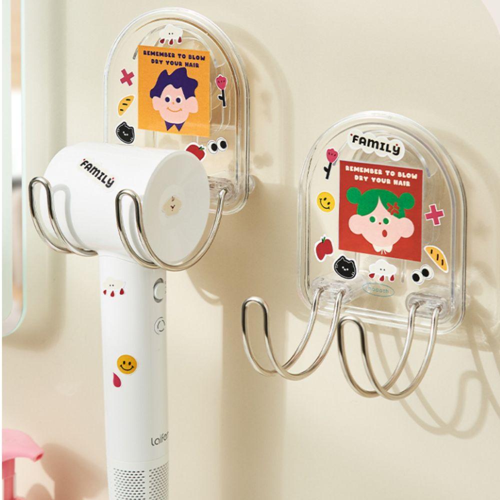 Space-Saving Storage No-Drill Wall-Mounted Storage Rack Multi-Purpose Hairdryer Organizer  Bathroom