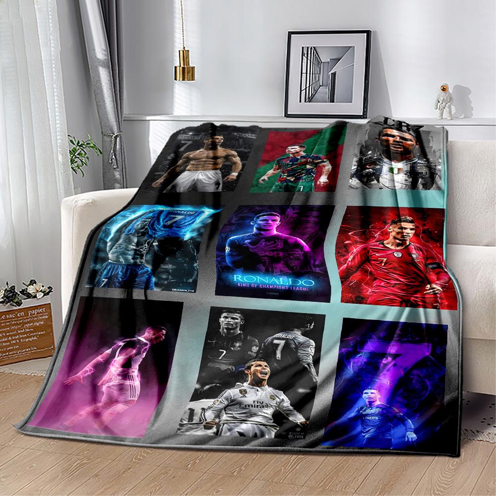 Cristiano Ronaldo Blanket Ultrasoft Perfect For Sofa Office Chair Bedding For All Seasons Digital Print Ideal Gift For Birthday Valentine'S Day