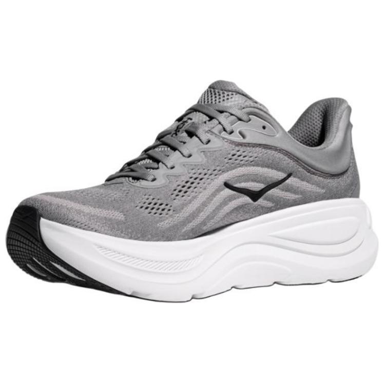 Hoka One One Bondi 9 Versatile Comfortable Slip-Resistant Durable Low-Top Long-Distance Running Shoes Men sneaker Gray 1162013-GCTC