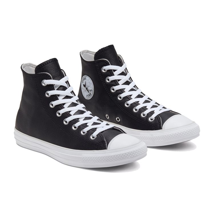 Converse Chuck Taylor All Star Seasonal Color Leather High Top Sneakers Unisex Sneakers Black White 166730C