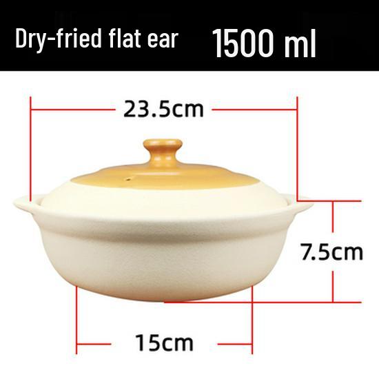 High-Temperature Resistant Unglazed Single-Handle Earthenware Clay Pot for Rice and Noodles