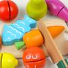 Okul Öncesi Çocuklar Plastik Kesme Sebzeler Meyveler Oyuncak Seti Çocuklar Erken Eğitici Oyuncaklar Bebek Rol Yapma Oyunu Evi Yemek Oyun Seti