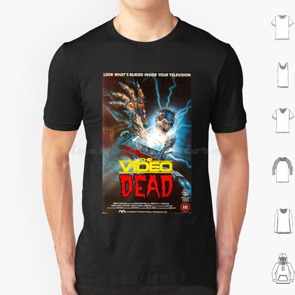 The Video Dead Full Vhs Cover T Shirt Big Size 100 Cotton Video Dead Vhs 80s Video Rental Dead Retro Tape Cassette Cover