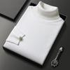 Men's Slim Fit Wool High Neck Sweater - Autumn/Winter Warm Knitwear in Solid Colors