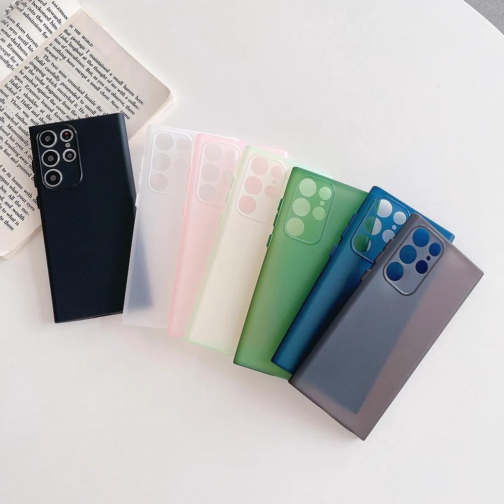 0.3mm Ultra Thin Silicone Soft Case For Samsung Galaxy S25 S24 Ultra S23 S22 S21 Plus Note 20 A52 A53 Matte Transparent Cover