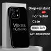 G-game of T-thrones Fashion Poster Logo Phone Case For Redmi Note 14 13 12 11 Pro Plus S 5G 14C A3 Soft Black Phone Cover