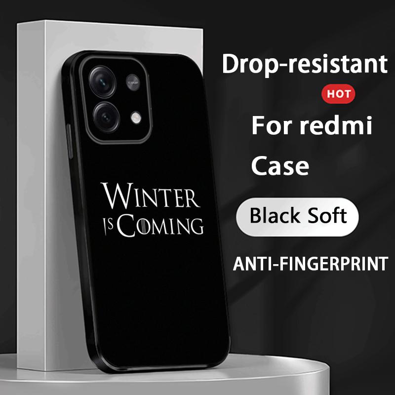 G-game of T-thrones Fashion Poster Logo Phone Case For Redmi Note 14 13 12 11 Pro Plus S 5G 14C A3 Soft Black Phone Cover