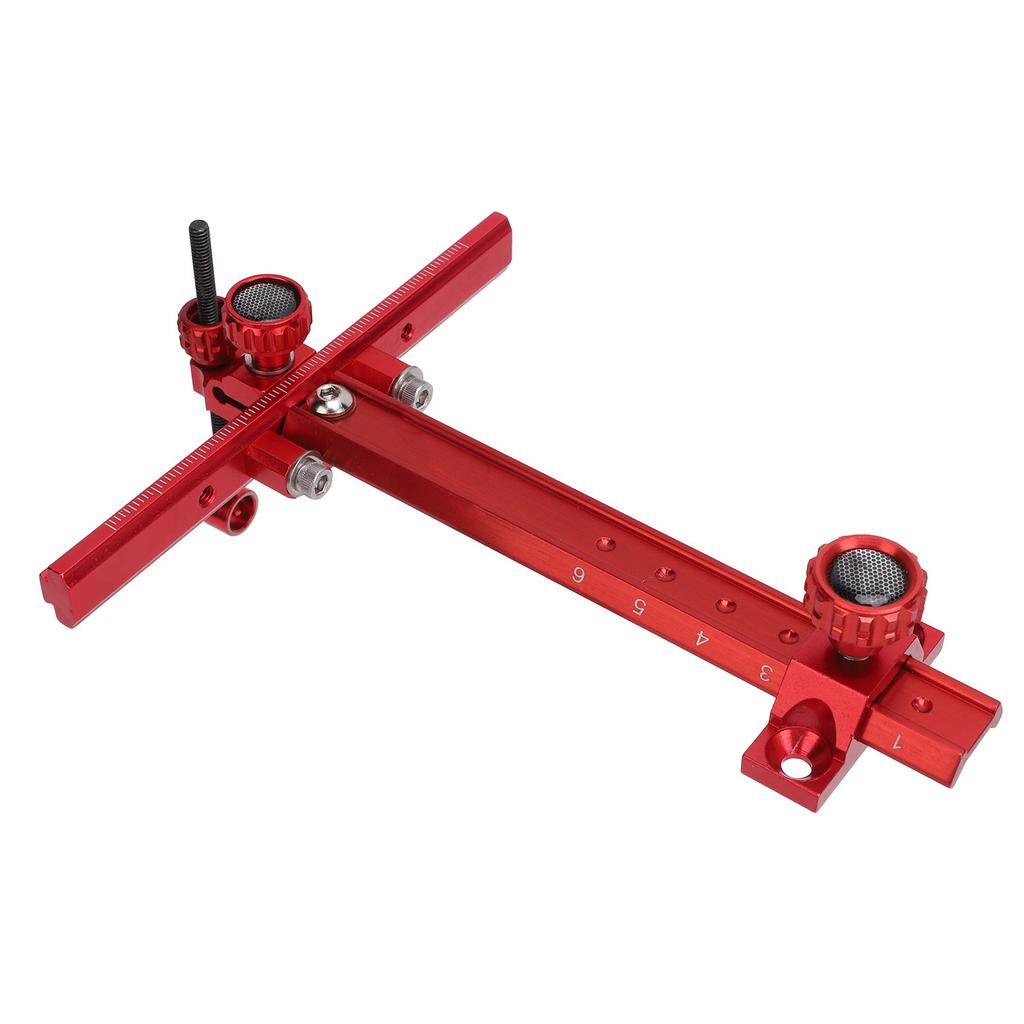Archery Recurve Bow Sight Iron Adjustable T Shape Quick Release Archery Shooting Target Sight for Target Practice Red