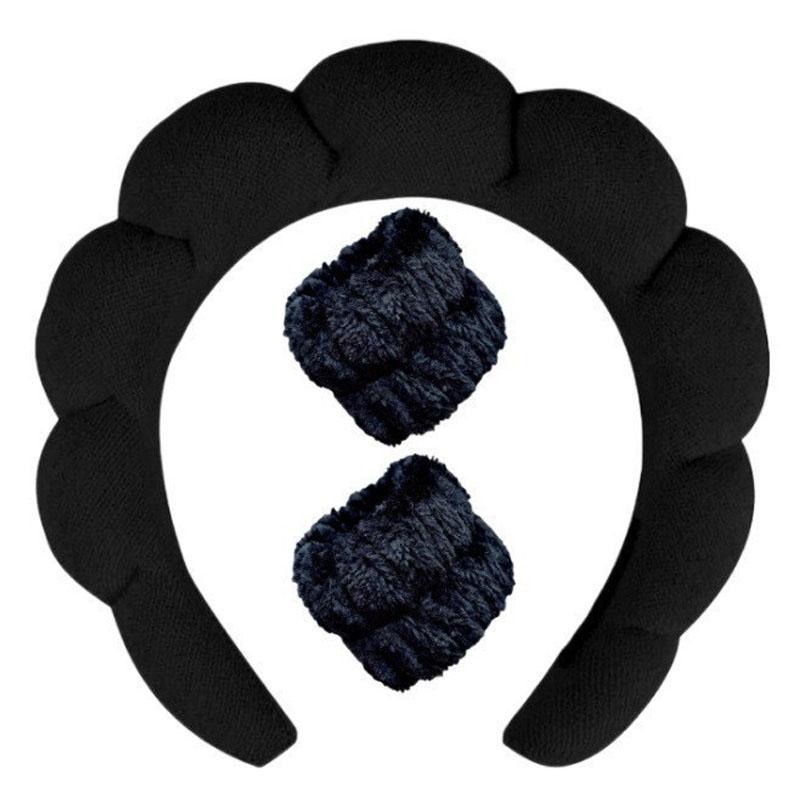 

3 шт. Модные микрофибровые моющие напульсники Скранчи Пушистая повязка на голову Спа Повязка с пузырьками для умывания Макияжа Душа Ухода за кожей Size fits all