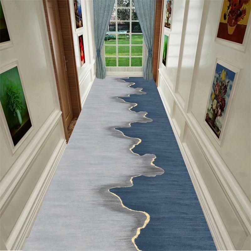 Nordic Geometric Long Corridor Carpet Light Luxury Home Hotel Runner Rugs Can Be Customized Villa Stair Mat Non-slip Hallway Rug