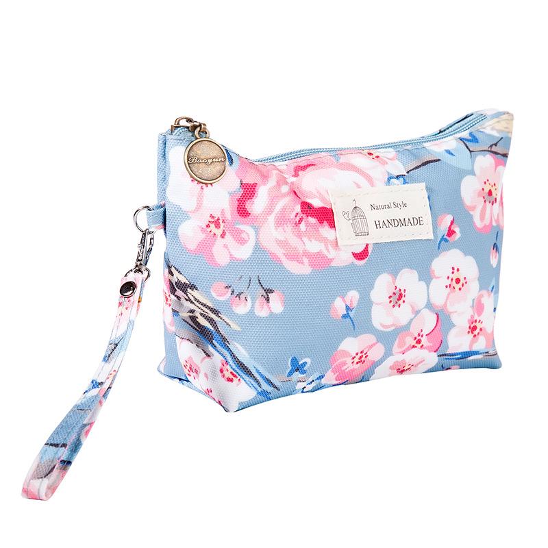 Waterproof Printed Makeup & Toiletry Travel Bag with Zipper for Women