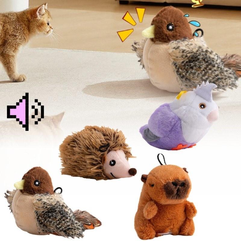 Toys Touch Cat Induction Vocalizations Sparrows Parrots Hedgehogs Capybaras