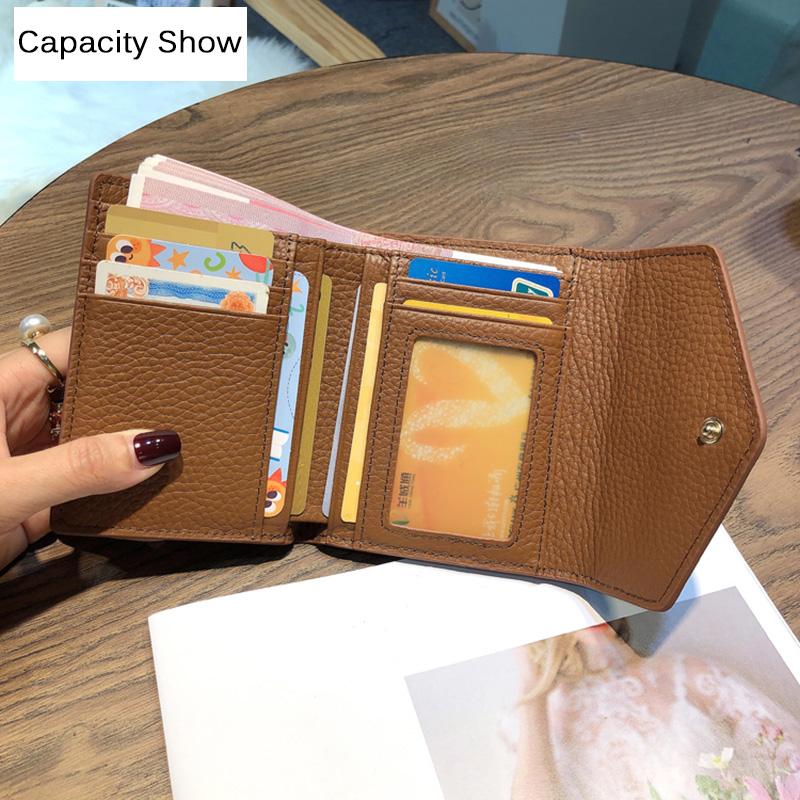 2024 Короткие женские кошельки из натуральной кожи — фото 5