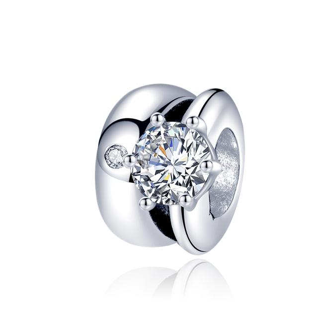 925 Silver Color Star Moon Heart Safety Chain Cz Beads Angle Wing Pendant Fit Charms Bracelet Diy Women Original Jewelry