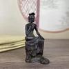 Maitreya Bodhisattva 66mm Buddhist Statue Maitreya Bodhisattva Small Buddha Statue, (Antique Finish/Brass), Collection, Half-Knee Statue, Copper,