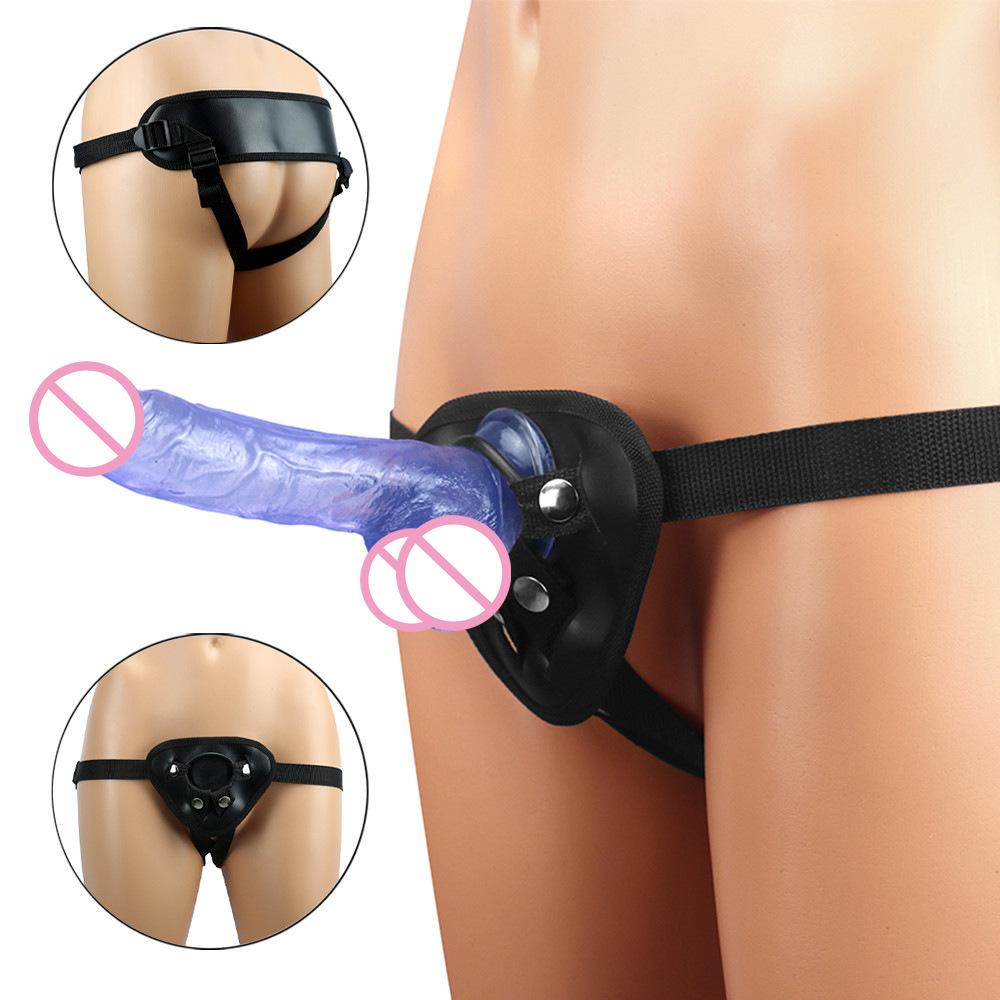 4-ring Wearing Pants Female Products Pull-up Pants Fake Penis Female Manual Masturbator