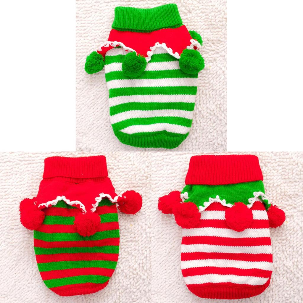Cozy Pet Dog And Cat Sweater Christmas Themed Winter Warm Thick Acrylic Clothing