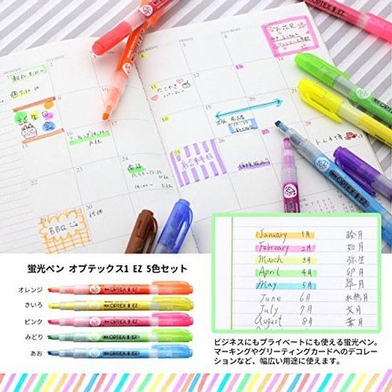 Zebra Highlighter Optex 1 EZ 5 Colors WKS11-5C