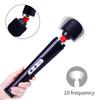 Silicone Material Multifunctional Massage Stick 10-frequency Powerful Vibrator Large Vibration Massage Stick USB Charging