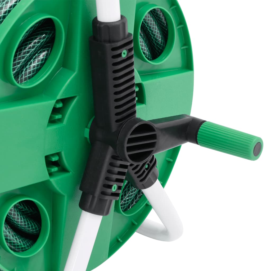 Freestanding Hose Reel in Green with 20 m PVC Hose