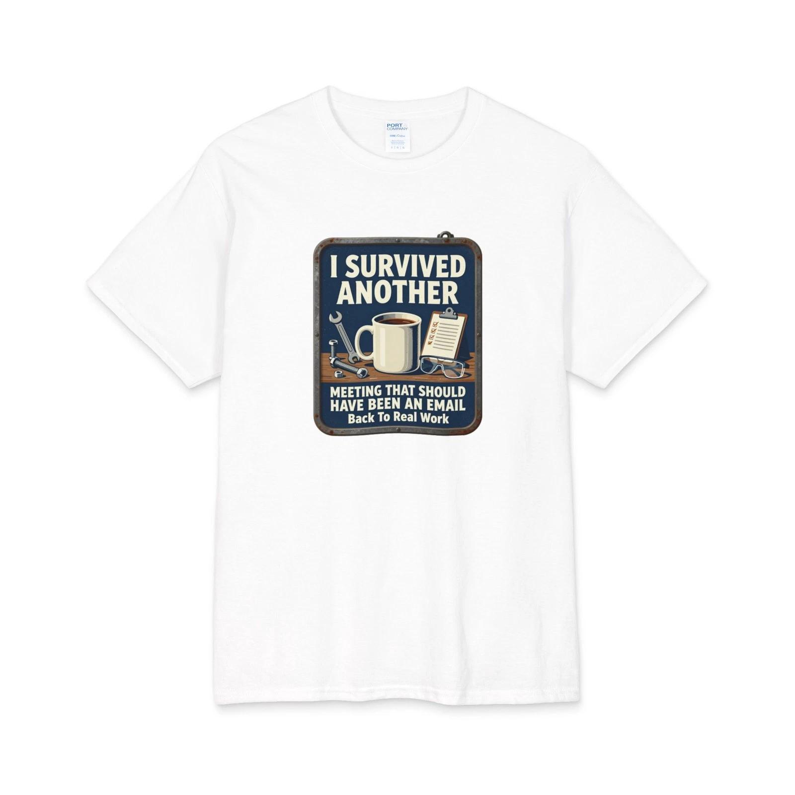 Funny Meeting Shirt Blue Collar Humor Mechanic Tradesman Work T-Shirt M