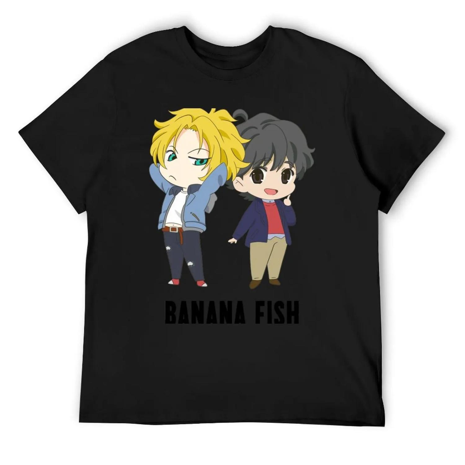 Банановая рыба футболка графическая футболка винтажная тяжеловесы животный принт для мальчиков новое издание мужские рубашки графическая футболка S