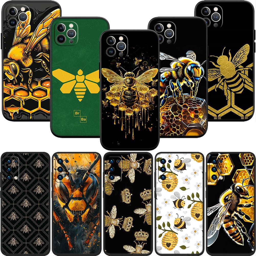 PP6 Art Bees Cartoon Soft Shell Phone Case for Samsung Galaxy Note 10 20 S23 S24 S25 Ultra FE Plus Edge Lite A02S A35 A07 A17