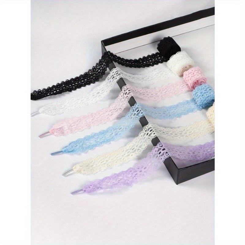 1Pair Lace Shoelace Flat Shoe Laces Hollow Out Shoestrings Accessoire For Sneakers Canvas Shoes Summer Daily Wear