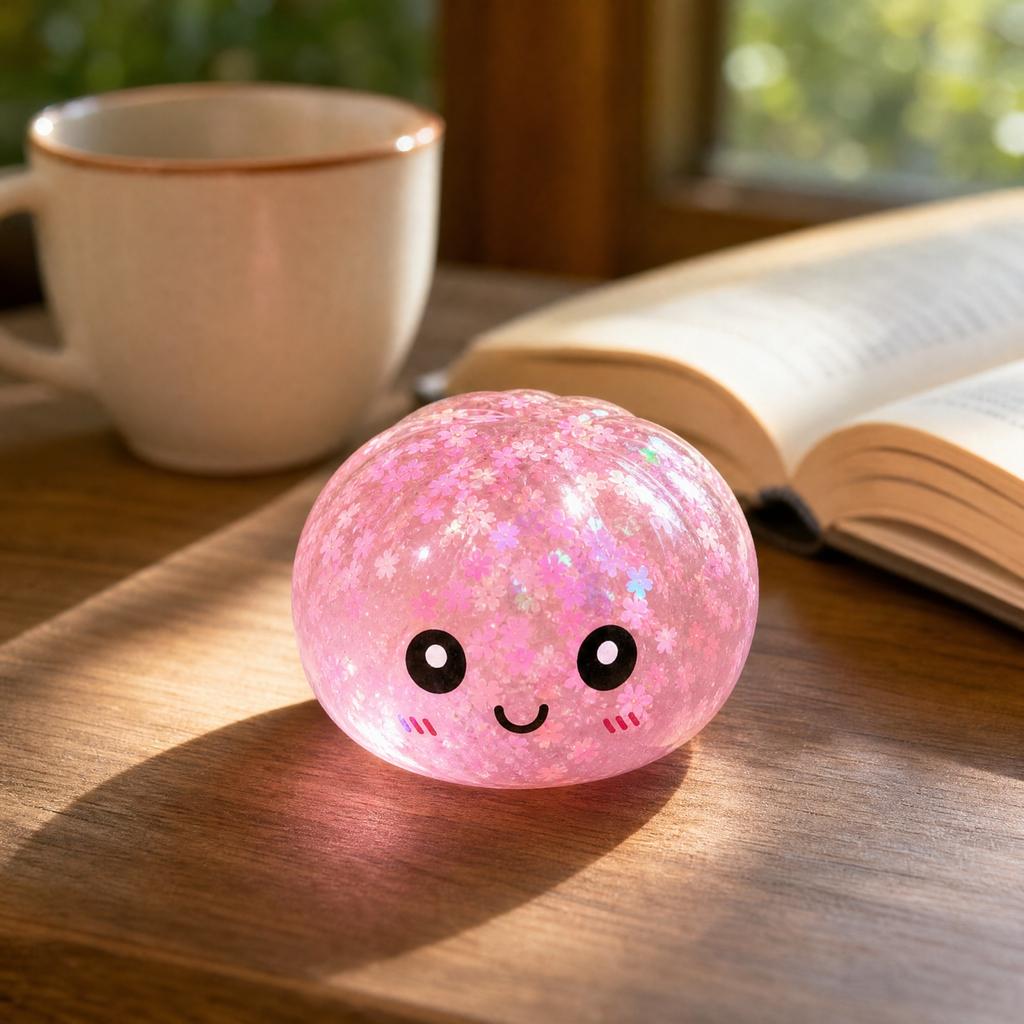 Bun Stress Toy with Steamer - Flower Sensory Toy for Kids and Adults