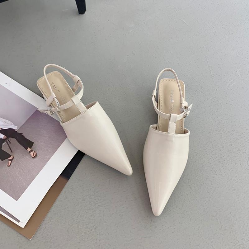 

Fashion Bailamos Brand Women Sandals Fashion Ankle Starp Pointed Toe Women Slingback Shoes Thin Low Heel Outdoor Dress Shoes Mujer 39