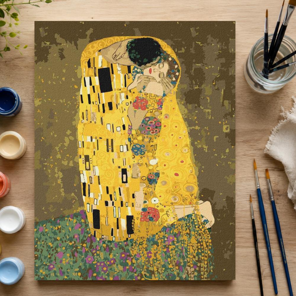 Painting by Numbers with Frame The Kiss Gustav Klimt 50X70 Cm