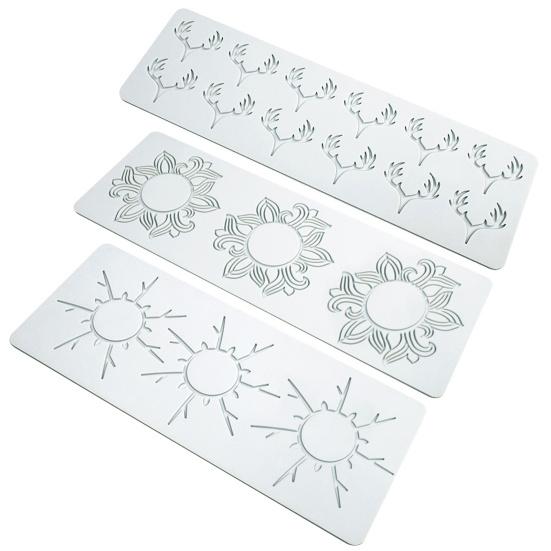 Silicone Fondant Mold Elk Flower Sun Shape Non-sticky Food Grade High Temperature Resistant Easy Release Candy Chocolate Food Cooking Mold