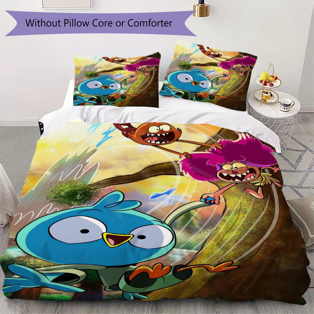 Anime Characters Pattern Bedding,Quilt Set Quilt Cover Pillowcase Home Birthday Gift (1*duvet cover+2*pillowcase,without core)XSJT0917288