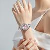 OLEVS Women's Watch Stainless Steel Quartz Diamond Dial Luminous Easy-to-Read 30m Waterproof Pink