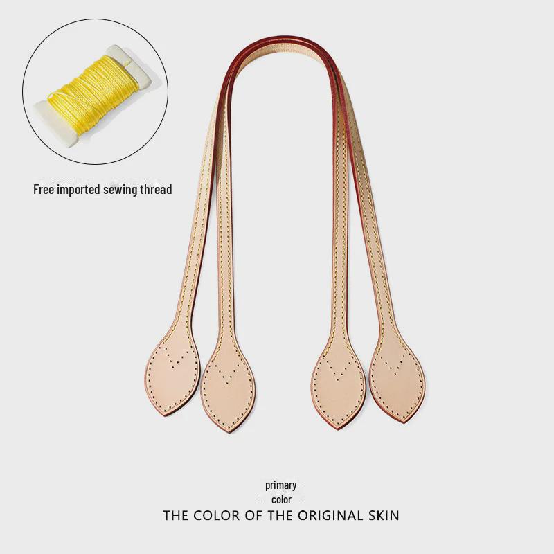 MHS-C-58 Pflanzlich gegerbtes Leder Ersatzriemen für Neverfull Schachbrett Schultertasche, 1 cm Breite