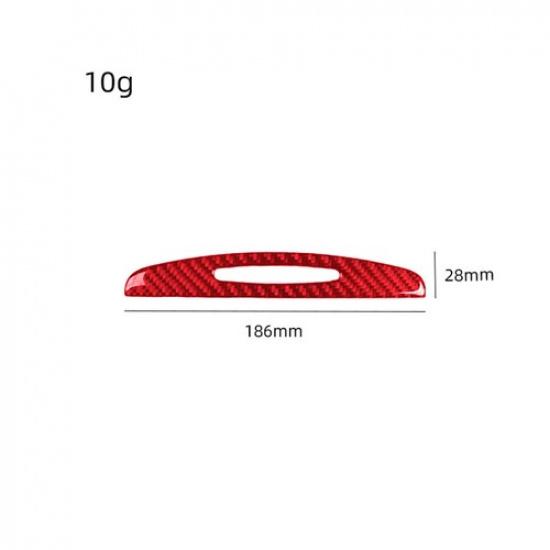 For 2015+ Chrysler 300 Red Carbon Fiber Floor Console Cupholder Pull Cover Trim