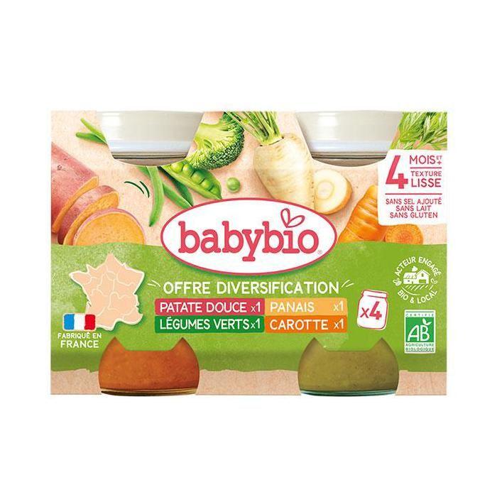 Babybio Mes 1ers Légumes de Nos Régions Bio 4 x 130g