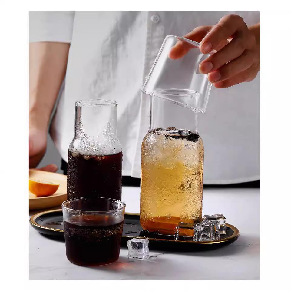 Japanese Transparent Glass Cup for Brewing Tea or Cold Drinks