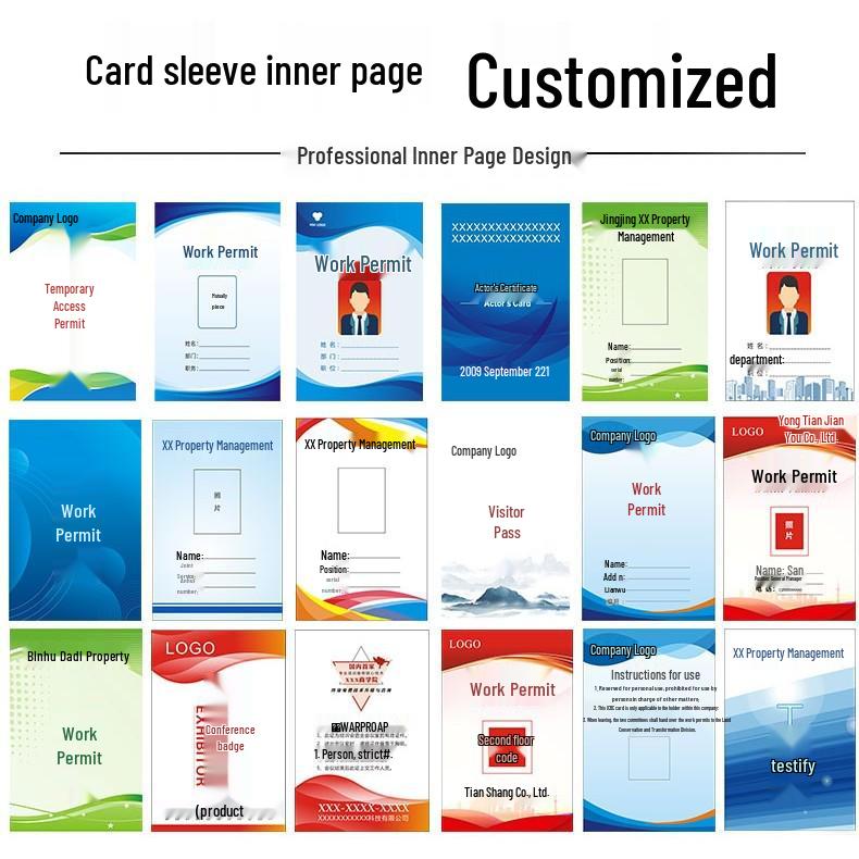 Large Transparent PVC ID Badge Holder with Lanyard for Work, Guest, Exhibition, and Conference