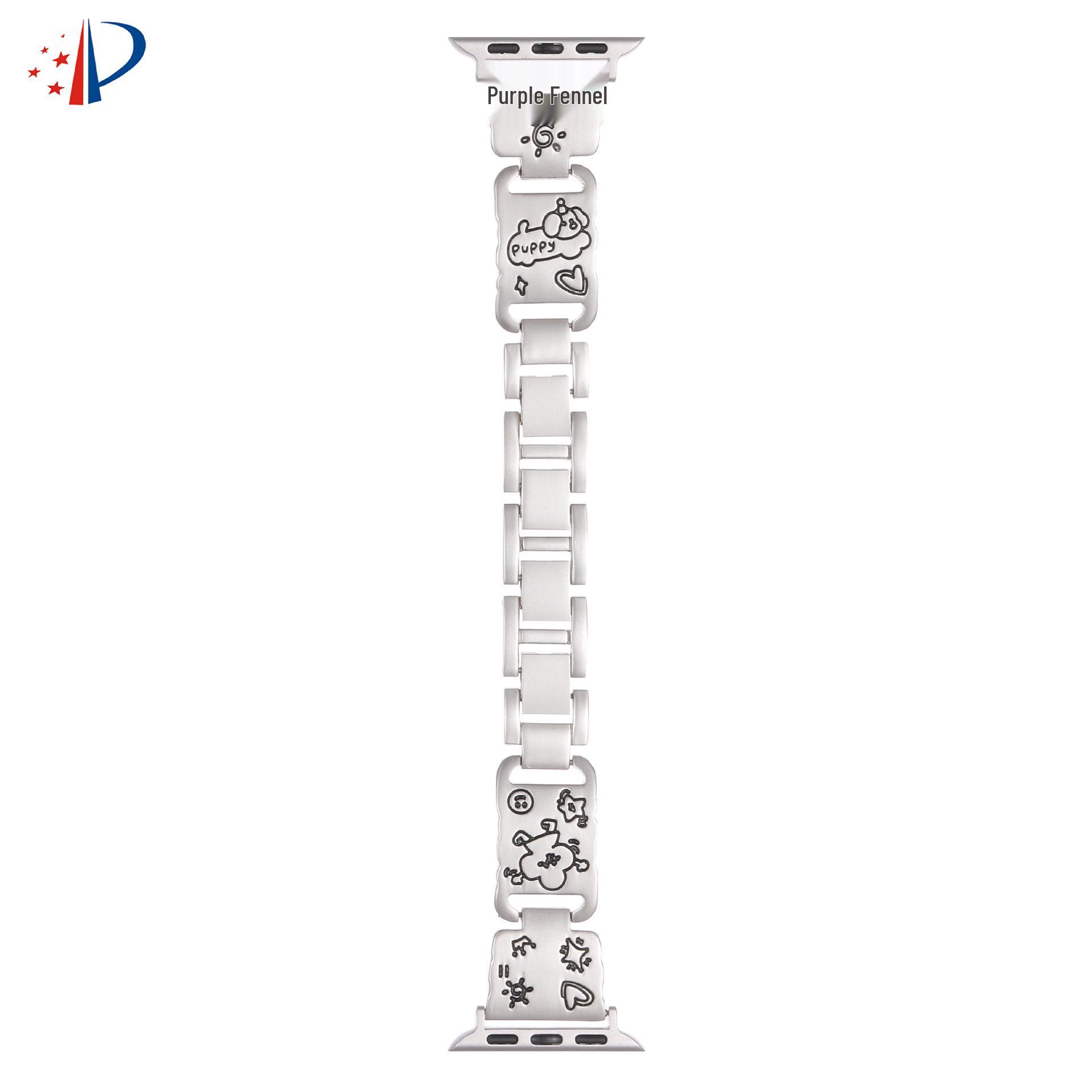 

Graffiti Sausage Dog iWatch Strap for Apple Watch S10 Huawei 20MM колір зоряного світла/чорний