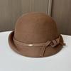 New high-quality autumn and winter women's woolen hat British curled top hat Stylish and elegant beret
