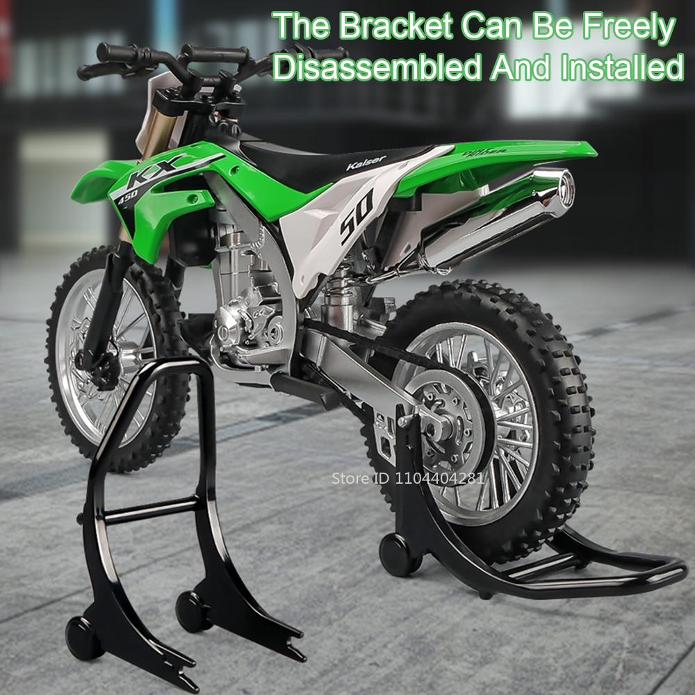 1:12 Kawasaki Kx450 Nijia Zx-6r Motorcycle Model Toy Diecast Alloy Car Front Wheel Steering Shock Absorption Decorative Boy Gift