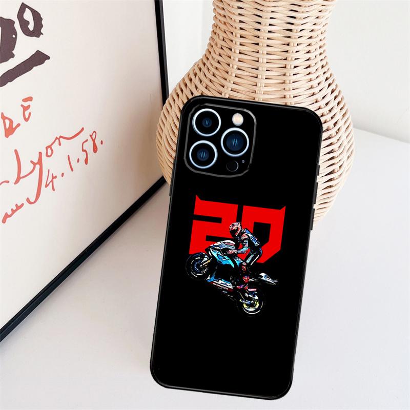 Moto Fabio Quartararo Phone Case For iPhone 16 Pro Max 15 14 13 11 12 Pro Max Mini XR 15 16 Plus 16e Back Cover