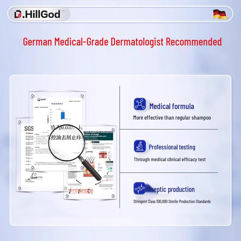 Szampon leczniczy Dr.HillGod z dziegciem węglowym na skórę głowy