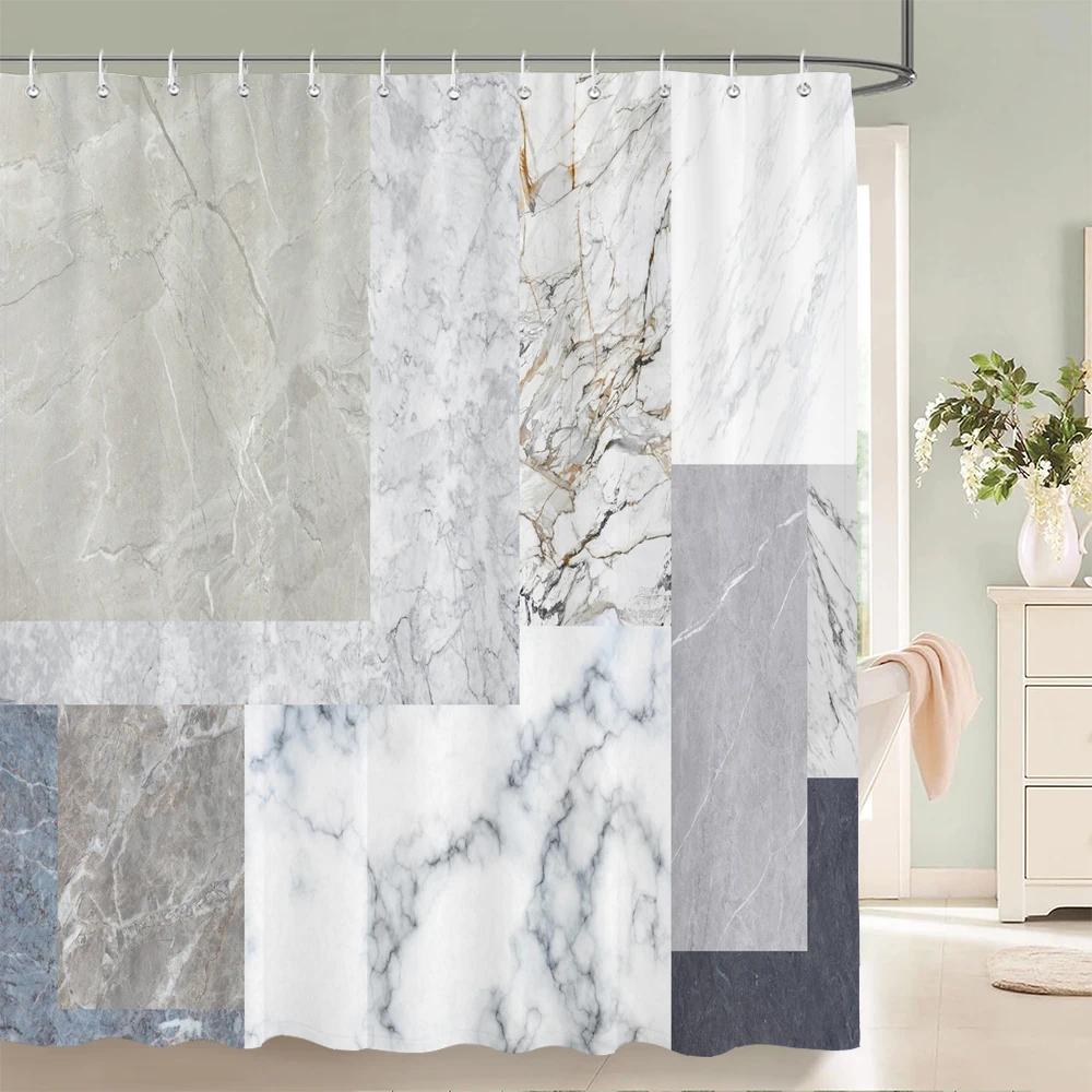 

3D Geometric Pattern Printing Shower Curtains Bathroom Curtain Waterproof Polyester Bath Curtain With Hooks Home Decor Curtains W60H190(CM)-1 Pcs