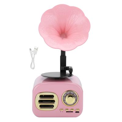 Portable Phonograph Vintage Retro Bluetooth Speaker Loudspeaker Box Equipment Accessory