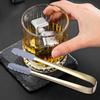 Stainless Steel Ice Cube Clip Ice Tong with Silicone Sleeves Dessert Tongs Food Clips Ice Block Serving Tongs Kitchen Accessory