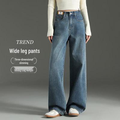 Women's 2025 Fall Loose Wide-Leg Denim Jeans
